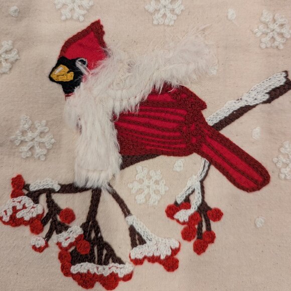 NWT Cardinal Embroidered Applique Flour Sack Hand Towel - Picture 2 of 10